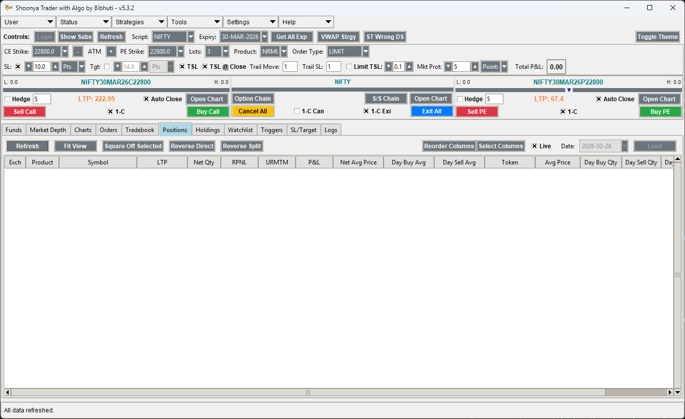 Positions and P&L Tracking
